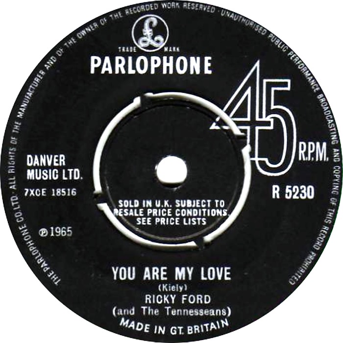 Ricky Ford and the Tennesseans- You are my love - Parlophone
